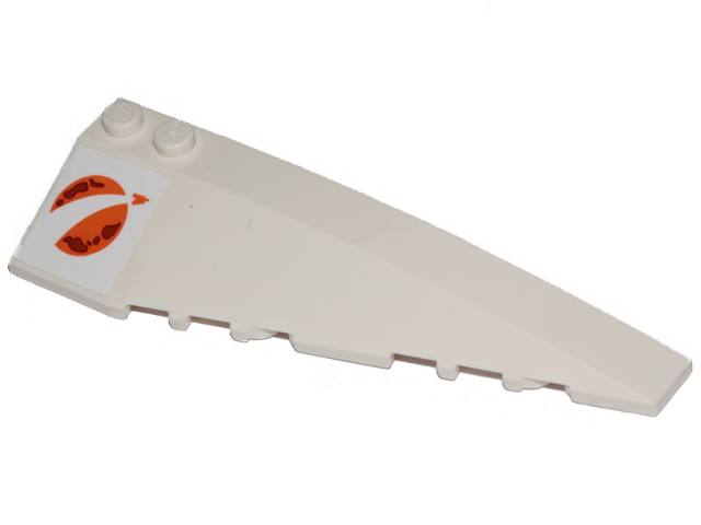 Lego Wedge 10 x 3 Right with Orange City Mars Exploration Logo Pattern (Sticker) - Set 60224