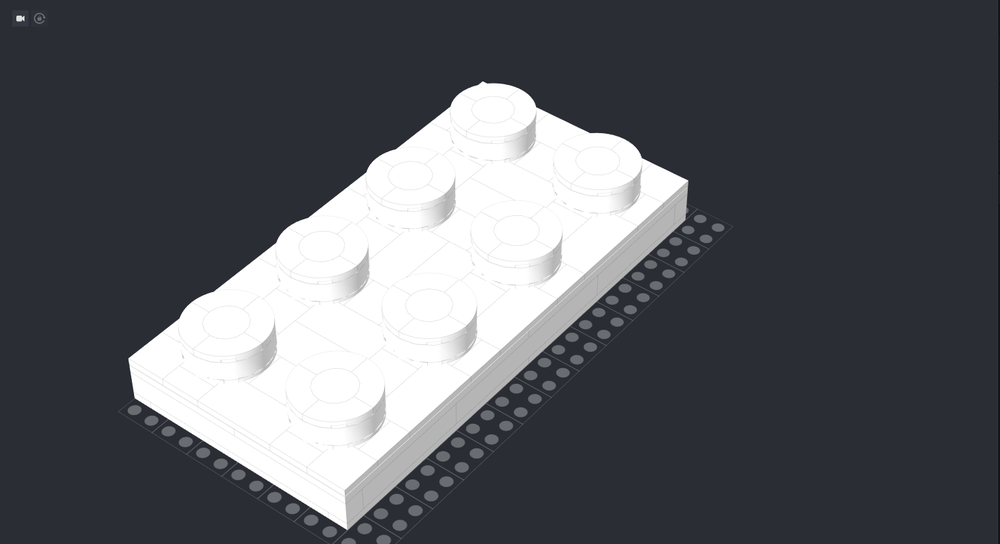 Lego Up-scaled 2x4 plate (x6 size)