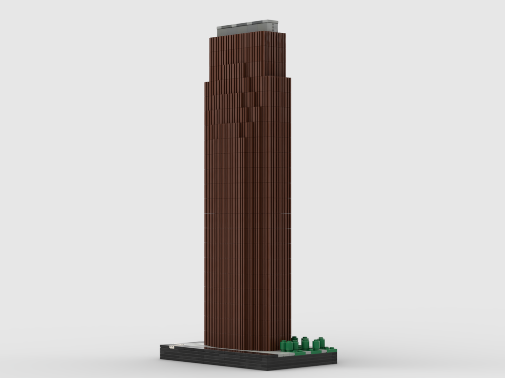 Lego Three Logan Square at 1/650th Scale