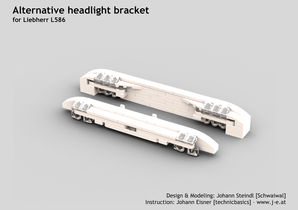 Lego Alternative headlight bracket for Liebherr L586