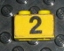 Lego Brick 1 x 2 with Black Number 2 Pattern (Sticker) - Set 374-1