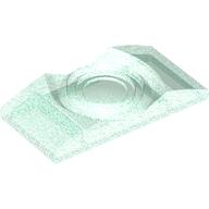 Lego Tile Special 2 x 4 Fresnel Lens / Opal Trans-Light Blue