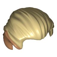 Lego Hair Swept Back with Pointy Ears Medium Nougat Print