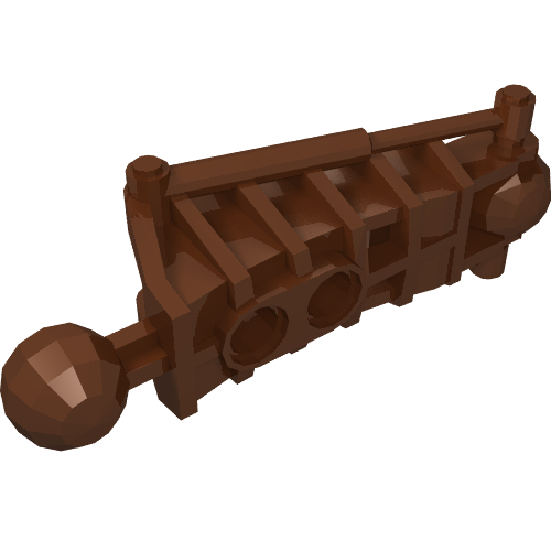Lego Large Figure Skeletal, Limb, with 2 Ball Joints (Toa Metru) / Reddish Brown