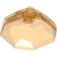 Lego Rock Boulder, Top / Trans-Orange