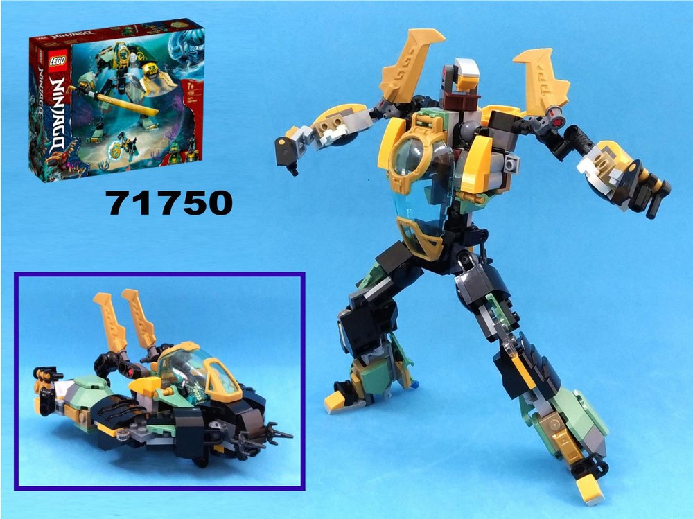 Lego Tutorial:Transformer Submarine from LEGO Ninjago 71750 Lloyd's Hydro Mech