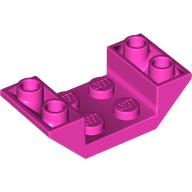 Lego Brick Sloped Inverted 45° 4 x 2 Double with 2 x 2 Recessed / Dark Pink