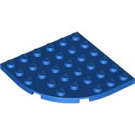 Lego Plate Round Corner 6 x 6 / Blue