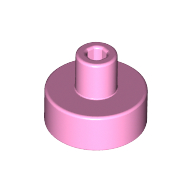 Lego Tile Round 1 x 1 with Hollow Bar / Bright Pink