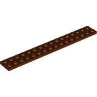 Lego Plate 2 x 16 / Reddish Brown