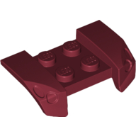 Lego Mudguard 2 x 4 with Molded Headlights / Dark Red