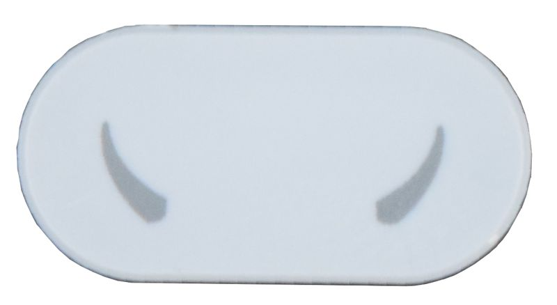Lego Tile, Round 1 x 2 Oval with Dark Bluish Gray Nostrils Pattern (Brickheadz Donkey Nose)