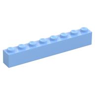Lego Brick 1 x 8 / Bright Light Blue