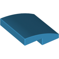 Lego Brick Curved 2 x 2 x 2/3 / Dark Azure