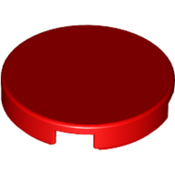 Lego Tile Round 2 x 2 with Bottom Stud Holder / Red