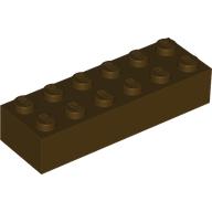 Lego Brick 2 x 6 / Dark Brown