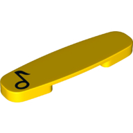 Lego Duplo Train Action Plate with Black Music Note Print, Sound Action / Yellow