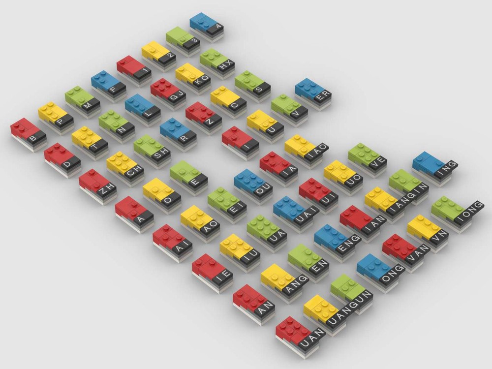 Lego Braille in Chinese Pinyin