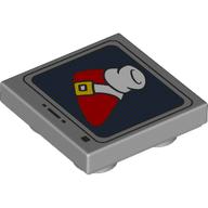 Lego Tile Special 2 x 2 Inverted with TV Monitor with Red Shoe (Sonic) Print