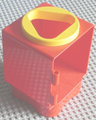 Lego Primo Shape Sorter Chamber, Yellow Circle with Triangular Opening