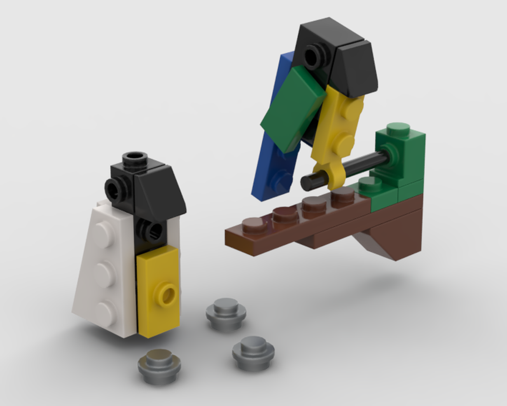 Lego Penguin and parrot