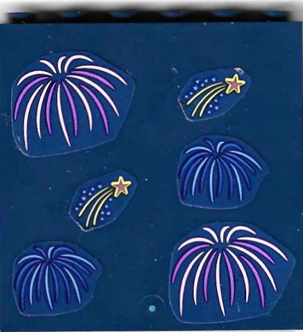 Lego Panel 1 x 6 x 5 with Fireworks Pattern (Stickers) - Set 40689