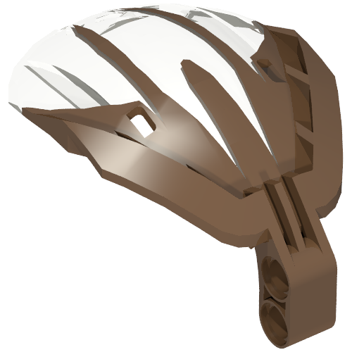 Lego Windscreen Bohrok 4 x 5 x 7 Marbled Trans-Clear Pattern / Brown