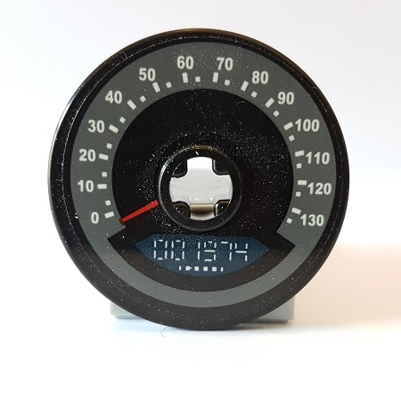 Lego Technic, Disk 3 x 3 with Speedometer Pattern (Sticker) - Set 10269 / Black