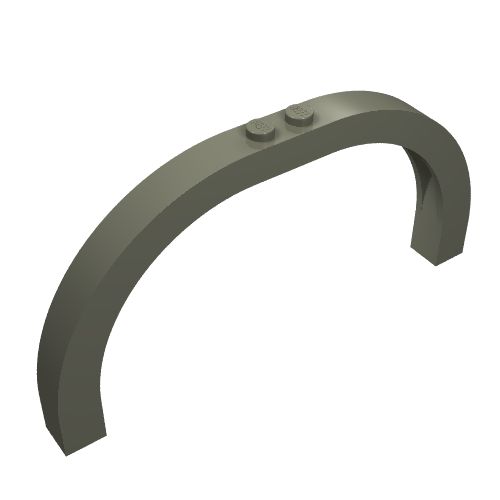 Lego Brick Arch 1 x 12 x 5 Curved Top / Dark Gray