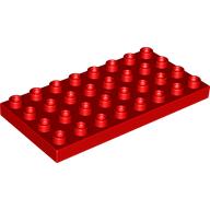 Lego Duplo Plate 4 x 8 / Red