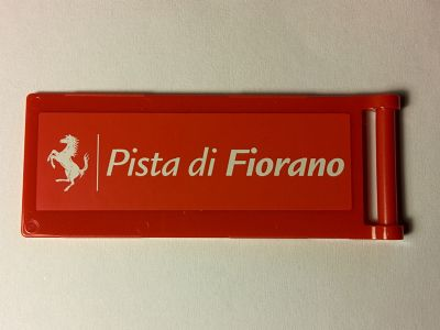 Lego Flag 7 x 3 with Bar Handle with Ferrari Logo and 'Pista di Fiorano' Pattern (Sticker) - Set 40195