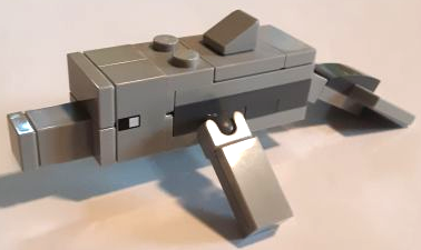 Lego Minecraft Dolphin (2 Light Bluish Gray Plate 1 x 4 Inside) - Brick Built