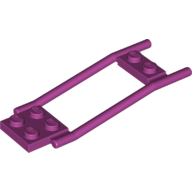 Lego Animal / Creature Accessory, Horse Hitching, 1 x 2 Plate and 2 x 2 Plate [Studded] / Magenta