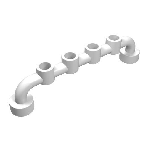 Lego Bar 1 x 6 [Open Studs] / White