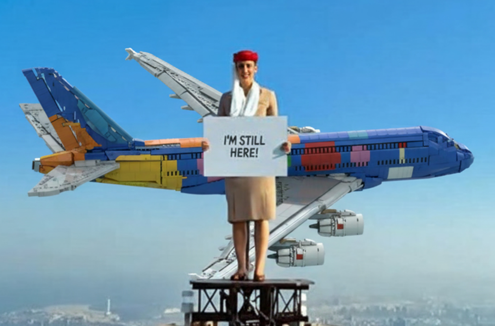 Lego Emirates Airbus A380 Destination Dubaï livery