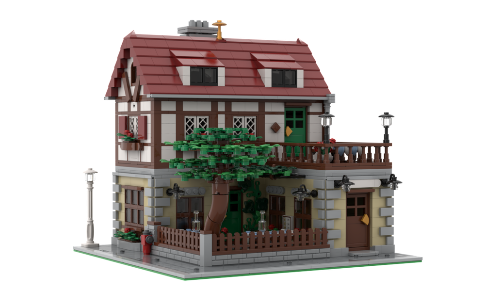 Lego Bavarian Biergarten Corner