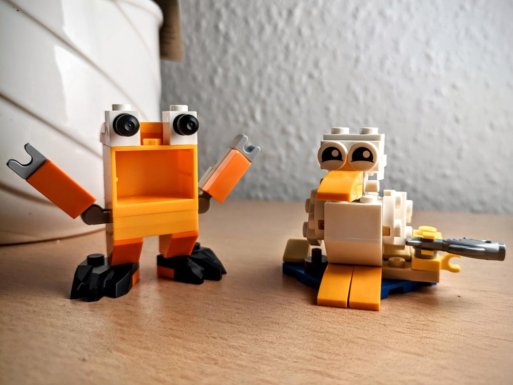 Lego Duck and Mr Garbage Boy