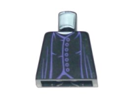 Lego Torso Harry Potter Professor Snape 7 Dark Purple Buttons Pattern / Black