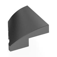 Lego Brick Wedged, Curved 2 x 2 with Stud Notch Right / Metallic Silver