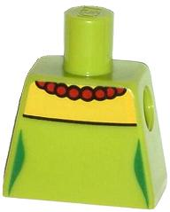 Lego Torso Simpsons Dress with Red Necklace Pattern / Lime