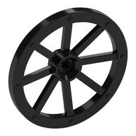 Lego Wheel Wagon Large (33mm D.), hole notched for wheels holder pin / Black