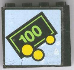 Lego Panel 1 x 4 x 3 - Solid Studs with Large Bill & Coins Pattern (Sticker) - Set 1490