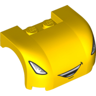 Lego Vehicle Body, Wheel Arch / Mudguard 3 x 4 x 1 2/3 Curved with Front with Headlights, Smile Print (Cruz Ramirez)