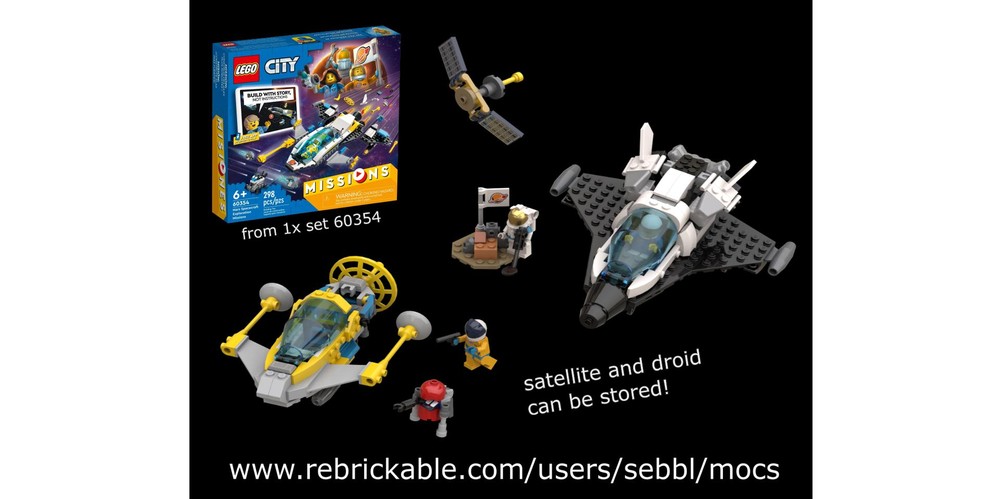 Lego Space Shuttle and Star Fighter from 60354