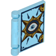 Lego Book Cover with Eye in 8 Pointed Star Print