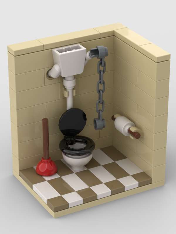 Lego Vintage toilet - Altbauklo