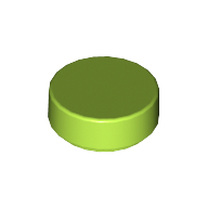 Lego Tile Round 1 x 1 / Lime