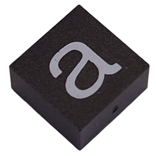 Lego Modulex Tile 2 x 2 with White 'a' Print, without Internal Supports