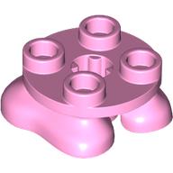 Lego Feet, 2 x 2 x 2/3 with 4 Studs on Top / Bright Pink