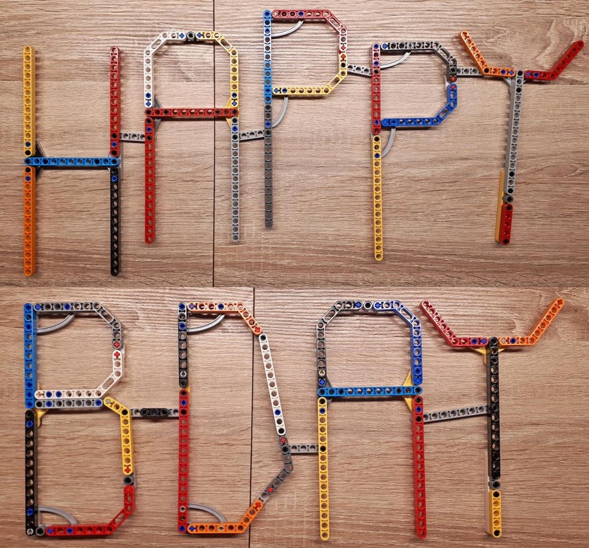 Lego Happy Birthday Lettering
